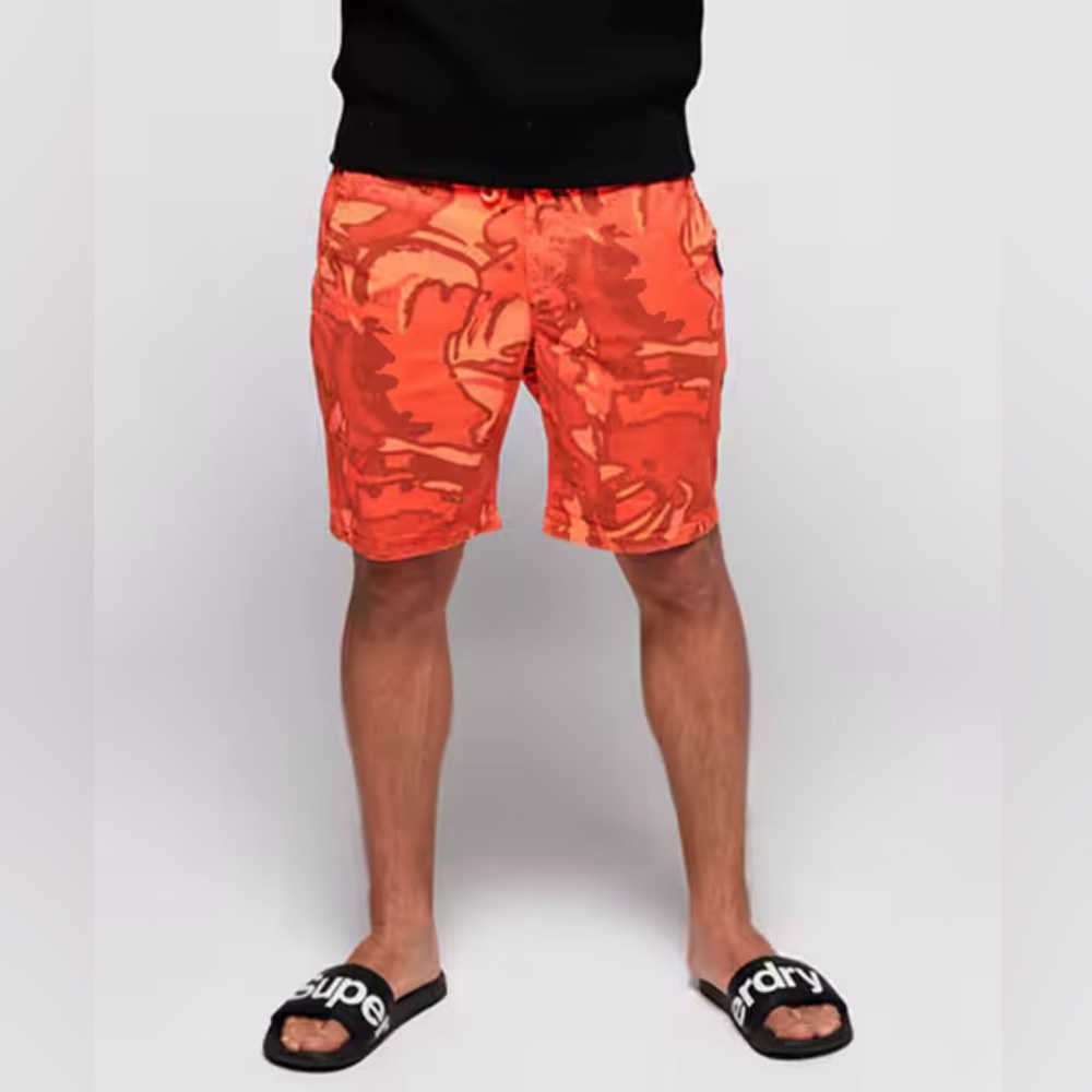 Superdry Men's Bold Orange Camo Board Shorts